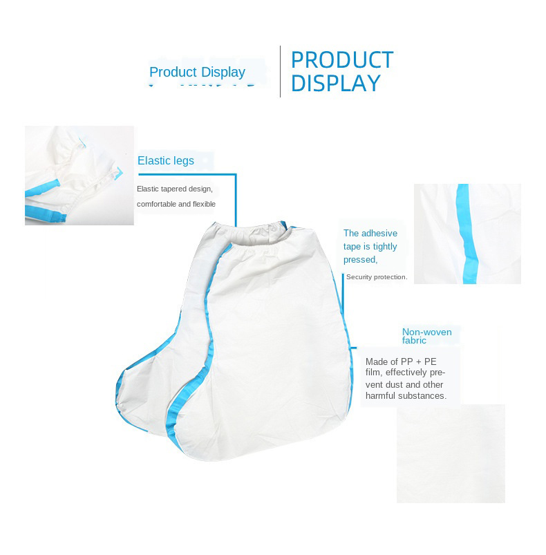 Junan factory Anti Slip Overshoes disposable protective medical isolation shoe cover