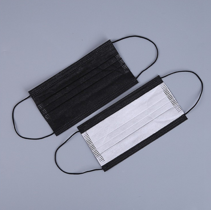 Personal protection BFE 95% Earloop disposable black face mask box of 50