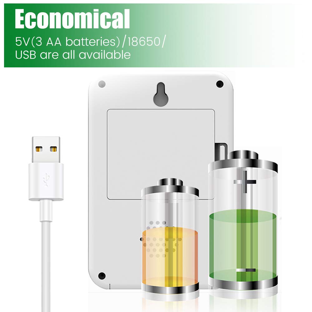 Wall mounted USB charging digital LCD display body temperature test thermometer thermal scanner 