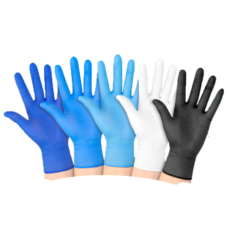 Custom colors Powder Free Disposable Nitrile Exam Gloves