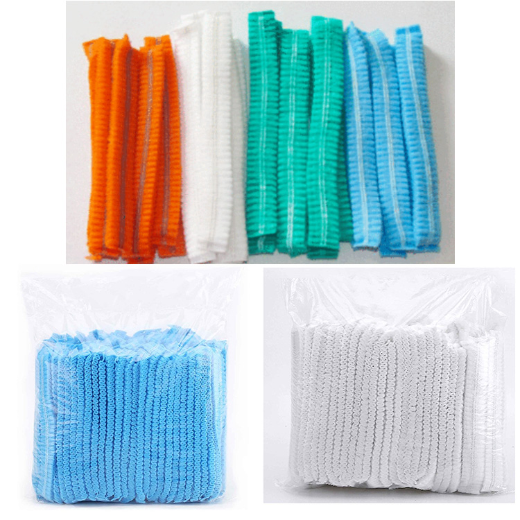 OEM colors strip clip cap bouffant head cover Hair Net blue hospital nursing surgical doctor cap